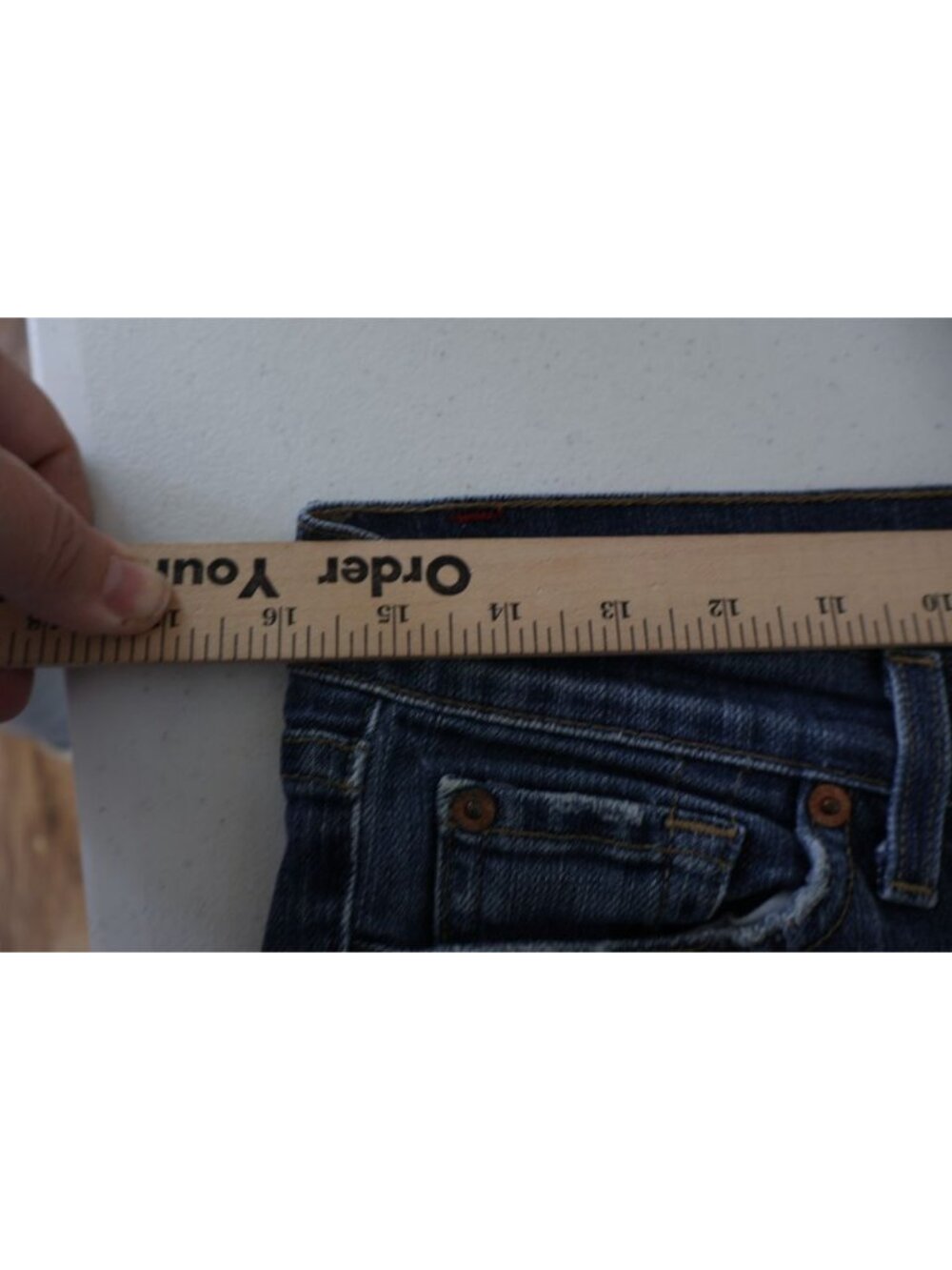 7 For All Mankind Flip Flop Y2K Boot Cut Womens Jeans Sz 29x28 Distressed - Picture 15 of 16